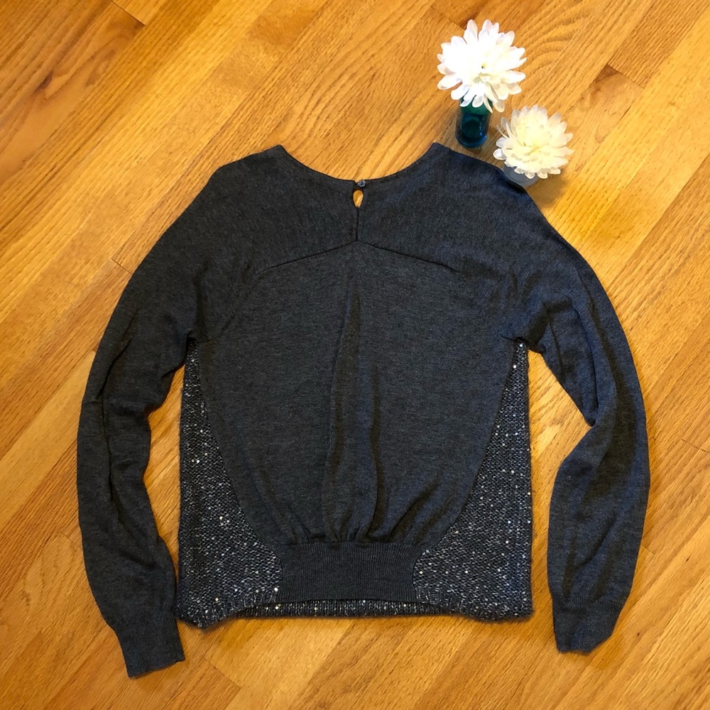 Loft Raglan Sweater w/ Sequined Front - Picture 5 of 8